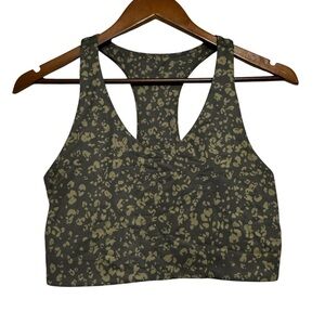 Zella Green Leopard Print Sports Bra